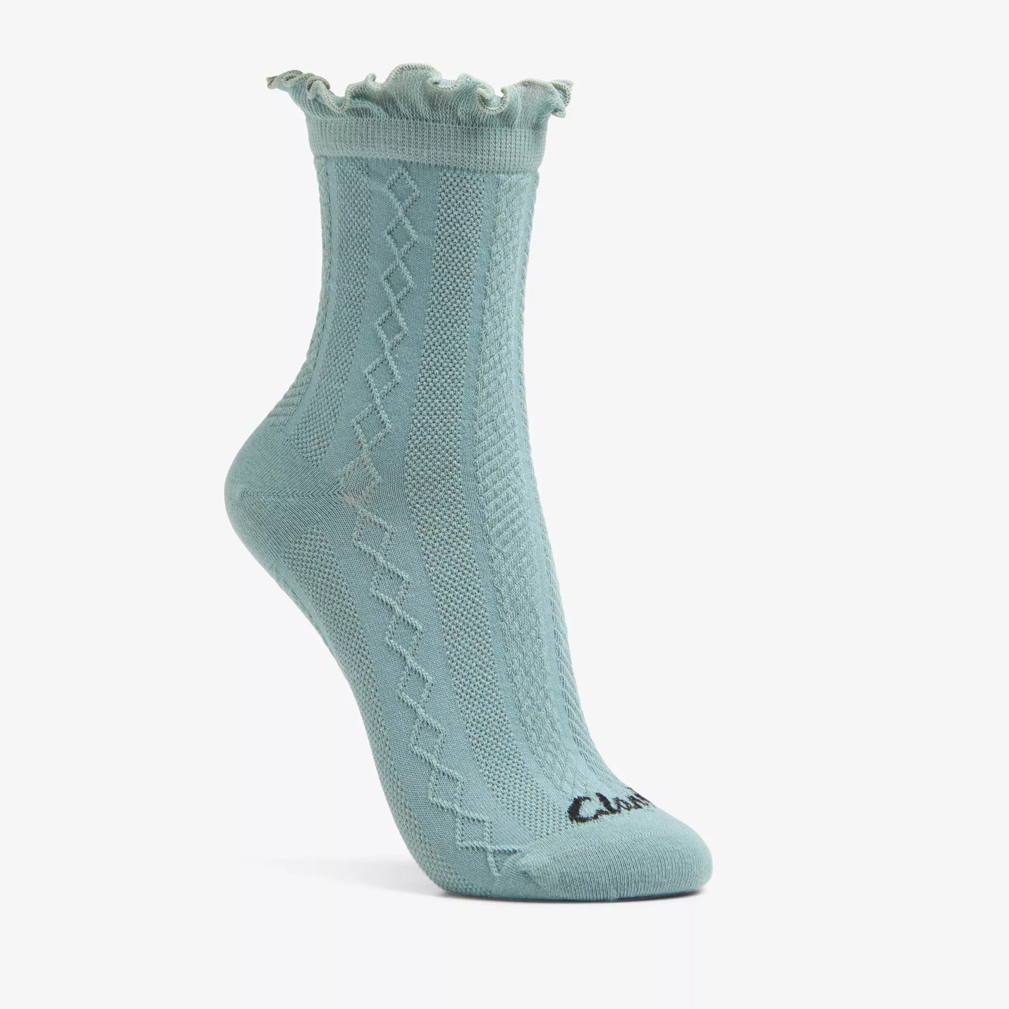 Pointelle Ruffle Crew