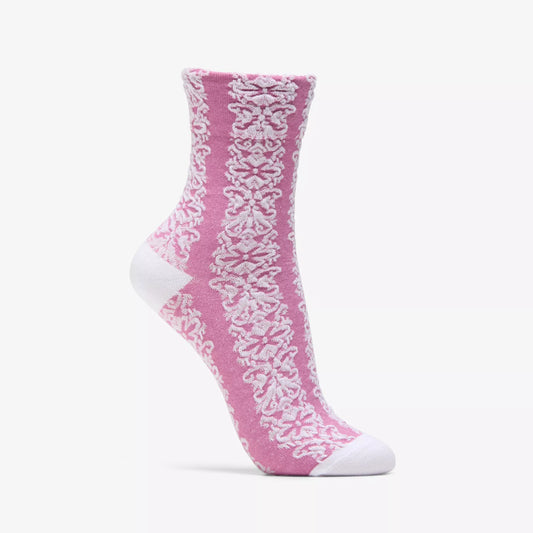 Wide Cuff Floral Crew