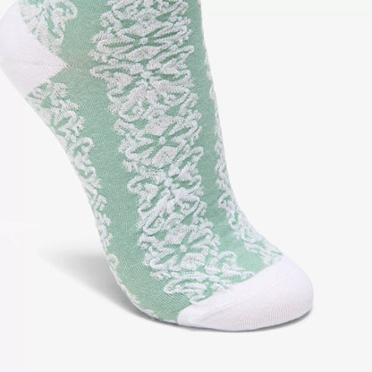 Wide Cuff Floral Crew
