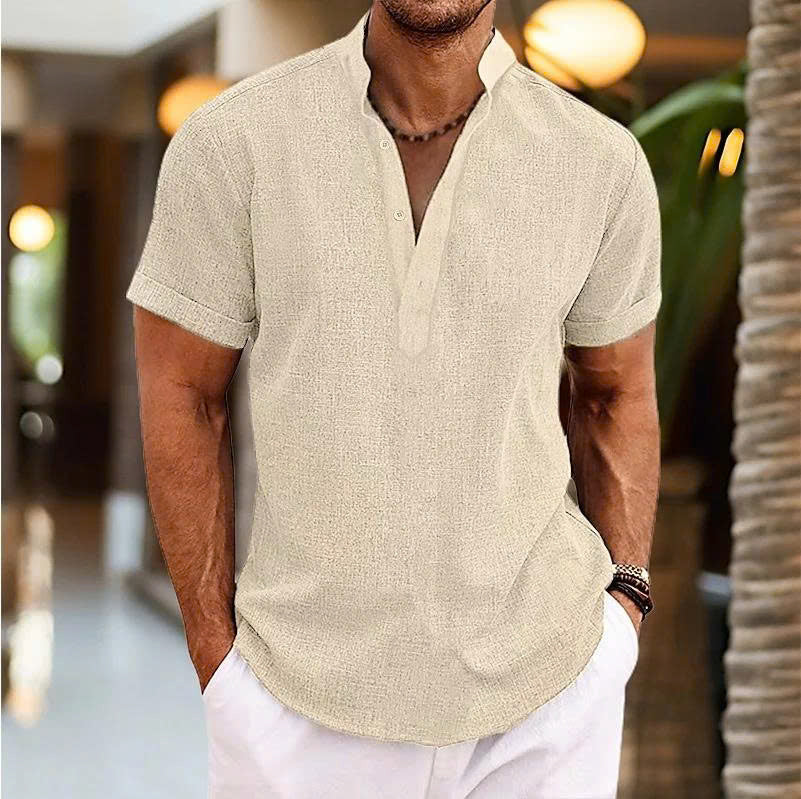 💥Big Summer Sale - 50% OFF💥Stand Collar Short Sleeve Shirt