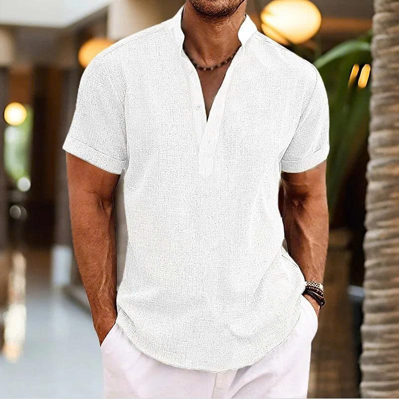 💥Big Summer Sale - 50% OFF💥Stand Collar Short Sleeve Shirt